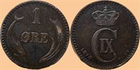 1 øre 1876 i kv. 1 - 1+