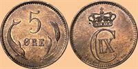 5 øre 1884 i kv. 01