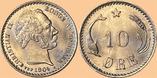 10 øre 1904 i kv. 0 