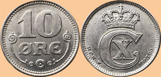 10 øre 1923 i kv. 0