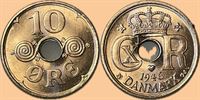 10 øre 1946 i kv. M - pragteksemplar