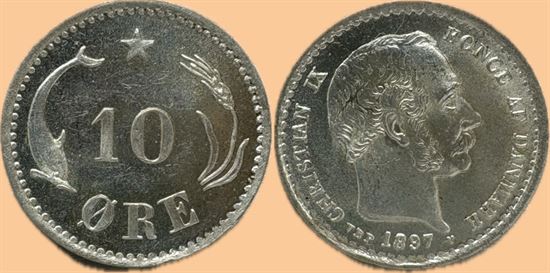 10 øre 1897 i kv. 0