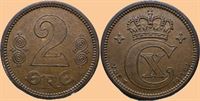 2 øre 1914 i kv. 01 - 0 - pæn farve