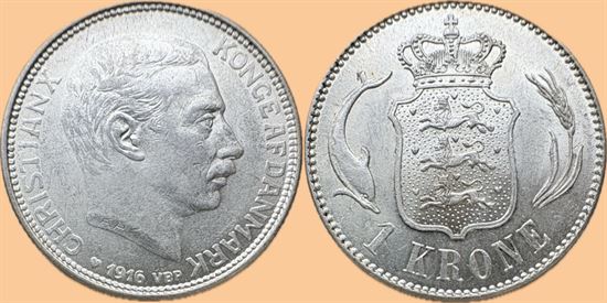 1 kr. 1916 i kv. 0