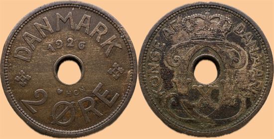 2 øre 1926 i kv. 1