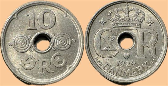 10 øre 1924 i kv. 01 - 0