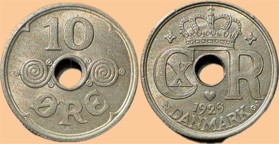 10 øre 1929 i kv. 01