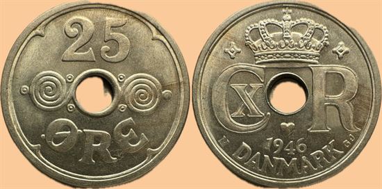 25 øre 1946 i kv. 0