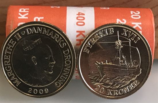 SKIBE: 20 kr. 2009 - Fyrskib i kv. 0