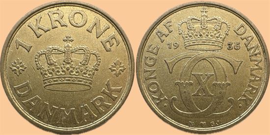 1 kr. 1936 i kv. 1+ - 01