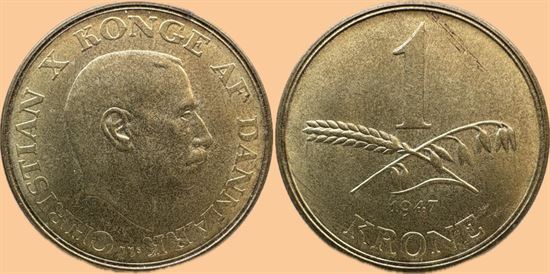 1 kr. 1947 i kv. 01 Sieg 4