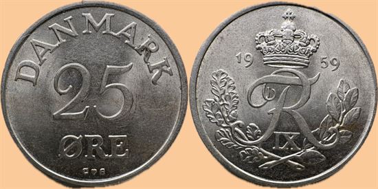 25 øre 1959 i kv. 01