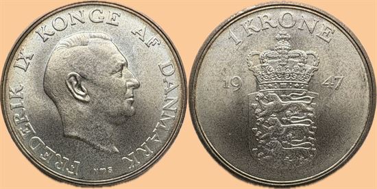 1 kr. 1947 i kv. S - pragteksemplar