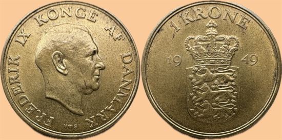 1 kr. 1949 i kv. 1+