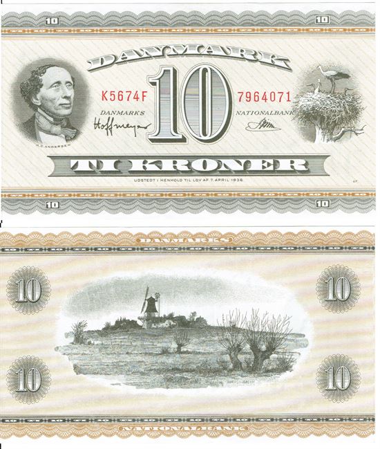 Seddel: 10 kr. 1967 K5674F i kv. 0