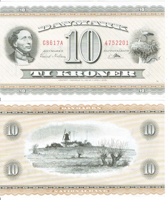 Seddel: 10 kr. 1961 G8617A i kv. 01 - 0
