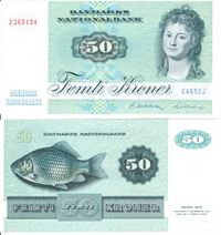 Seddel: 50 kr. 1985 C4851J i kv. 0