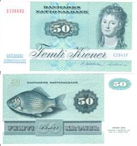 Seddel: 50 kr. 1984 C2841F i kv. 0