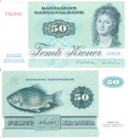 Seddel: 50 kr. 1985 C4851K i kv. 0