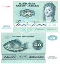 Seddel: 50 kr. 1985 C4851J i kv. 01 - 0