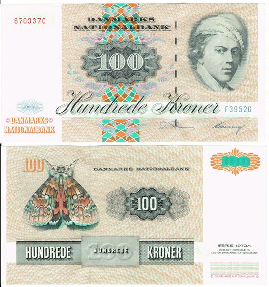 Seddel: 100 kr. 1995 F3952G i kv. 0