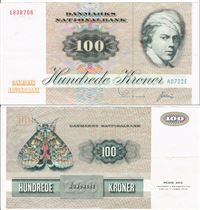 Seddel: 100 kr. 1972 A0722E i kv. 1