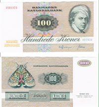 Seddel: 100 kr. 1978 A9783B i kv. 01 - 0