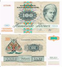 Seddel: 100 kr. 1994 F0941K i kv. 01 - 0