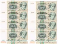 Seddel: 100 kr. 1998 F9983 i kv. 0 8 stk. fortløbende nr.