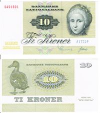 Seddel: 10 kr. 1972 A1722P i kv. 0