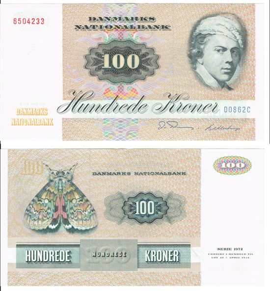 Seddel: 100 kr. 1986 D0862C i kv. 01 - 0