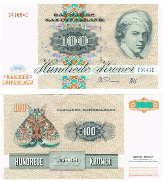 Seddel: 100 kr. 1994 F0941E i kv. 01 - 0