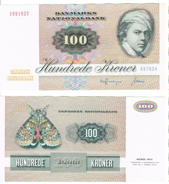 Seddel: 100 kr. 1978 A9783A i kv. 01 - 0