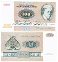 Seddel: 100 kr. 1986 D2863H i kv. 01