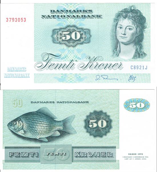 Seddel: 50 kr. 1992 C8921J i kv. 01 - 0