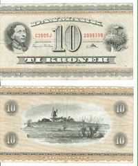 Seddel: 10 kr. 1960 G3600J i kv. 1