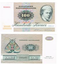 Seddel: 100 kr. 1981 C0811E i kv. 01