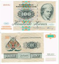 Seddel: 100 kr. 1995 F4951J i kv. 0