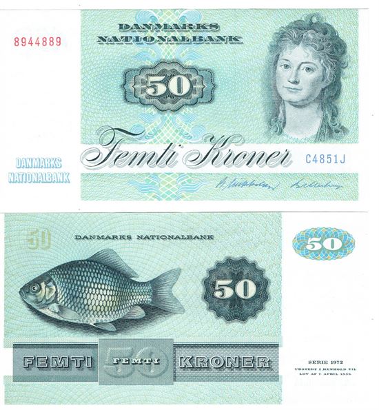 Seddel: 50 kr. 1985 C4851J i kv. 01