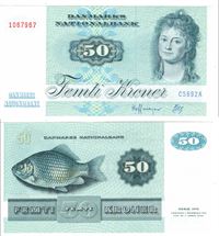 Seddel: 50 kr. 1989 C5892A i kv. 01 - 0