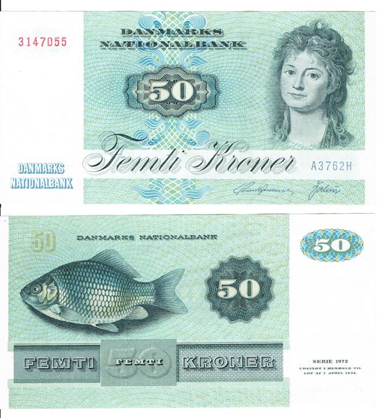 Seddel: 50 kr. 1976 A3762H i kv. 01