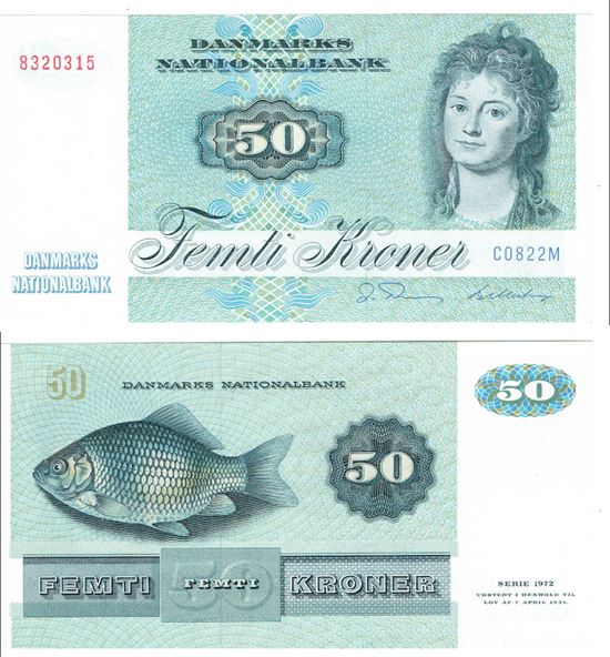 Seddel: 50 kr. 1982 C0822M i kv. 0