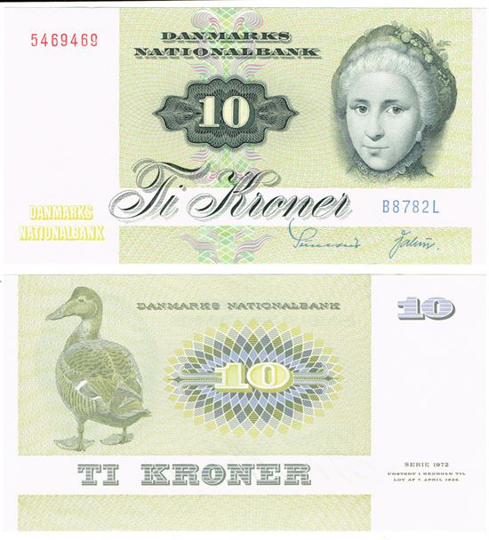 Seddel: 10 kr. 1978 B8782L i kv. 01 - 0