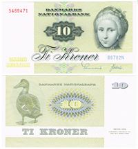 Seddel: 10 kr. 1978 B8782N i kv. 0