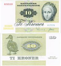 Seddel: 10 kr. 1972 A1722N i kv. 01 - 0