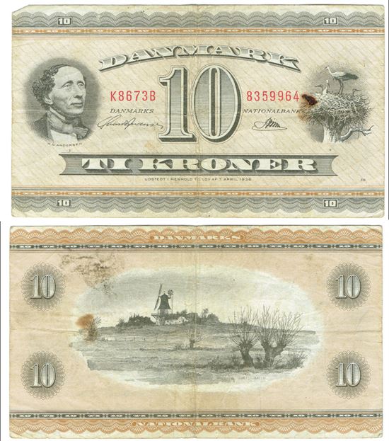 Seddel: 10 kr. 1967 K8673B i kv. 1