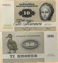Seddel: 10 kr. 1978 B8782E i kv. 0