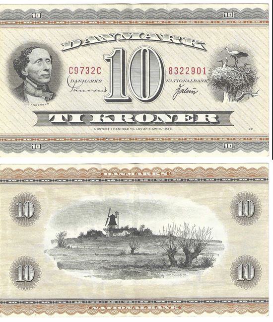 Seddel: 10 kr. 1973 C9732C i kv. 1+ - 01